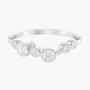 Chamilia Sterling Silver Swarovski Crystals Ocean Wave Ring NEW